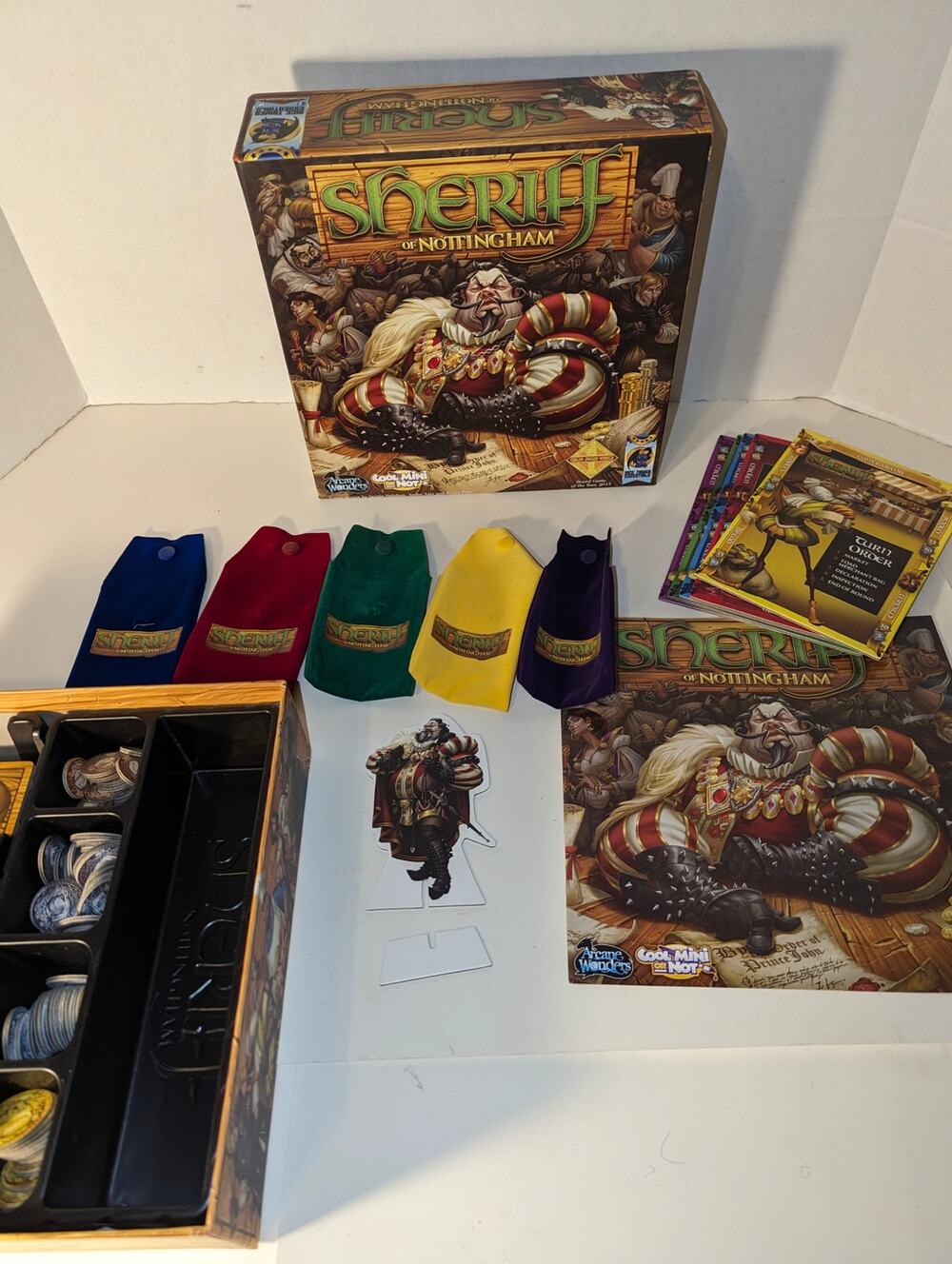Sheriff of Nottingham Board Game Complete Arcane Wonders Edition Nice